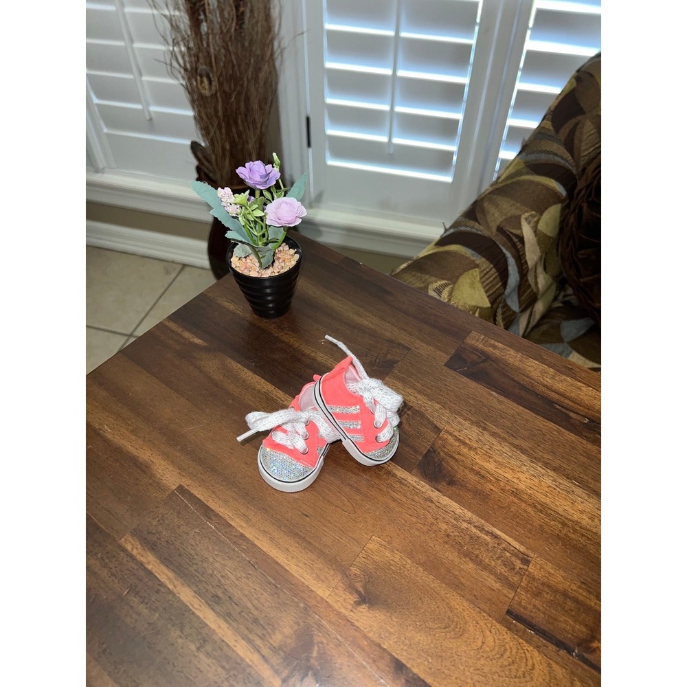 American Girl Doll Sized Pink Sparkly Shoes